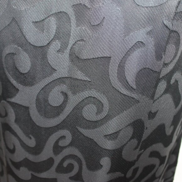 LORI WEIDNER Black Formal Dress Woman Size 14 Petite Maxi Length Sheath Boa Vtg. - Picture 10 of 12